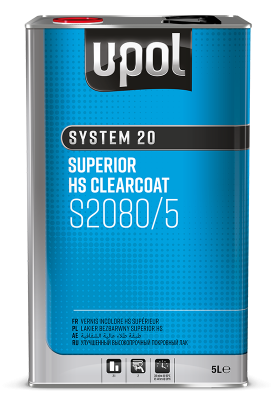 Лак акриловий кристально-прозорий U-Pol hs 2:1 Super clear 1 л + затверджувач 500 мл S2080/1 - зображення 2