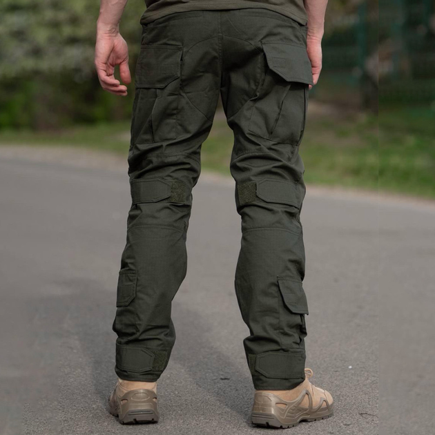 Чоловічі штани з наколінниками G2 R&M ріп-стоп олива розмір L - зображення 2