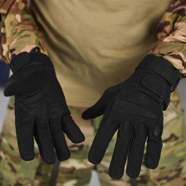 Износостойкие Перчатки Standart с усиленной зоной ладоней и пальцев черные размер XL - изображение 1