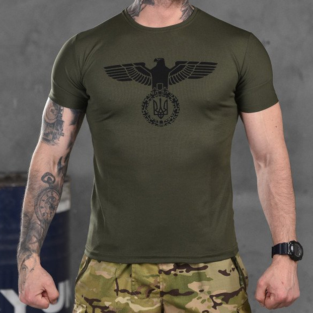 Чоловіча футболка потовідвідна Eagle Coolmax олива розмір 2XL - зображення 1