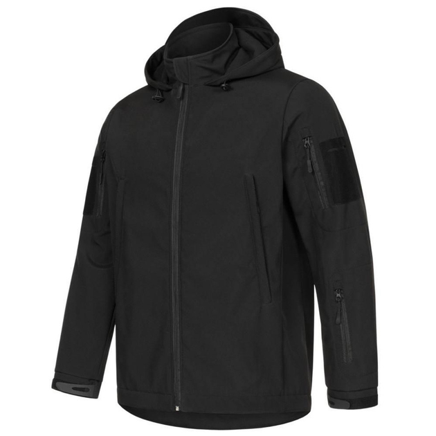 Чоловіча куртка з капюшоном G4 Softshell чорна розмір S - зображення 1