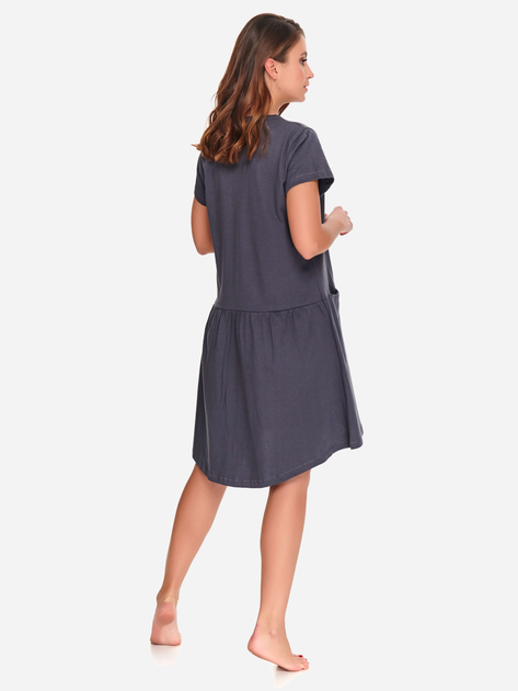 Нічна сорочка жіноча бавовняна для вагітних Doctor Nap TCB.9445 XL Графітова (5902701149833) - зображення 2