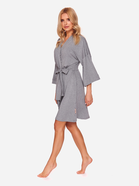 Szlafrok kimono damski Doctor Nap Swb.9999 S Ciemnoszary (5902701160623) - obraz 3