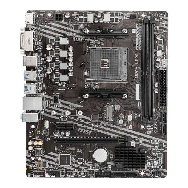 Материнская плата MSI A520M-A PRO Socket AM4/AMD/Micro-ATX/1хHDMI/DVI - Фото 1 Материнская плата MSI A520M-A PRO Socket AM4/AMD/Micro-ATX/1хHDMI/DVI - изображение 1