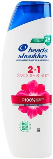 Шампунь від лупи Head & Shoulders Smooth & Silky 2в1 330 мл (8700216304856) - зображення 1