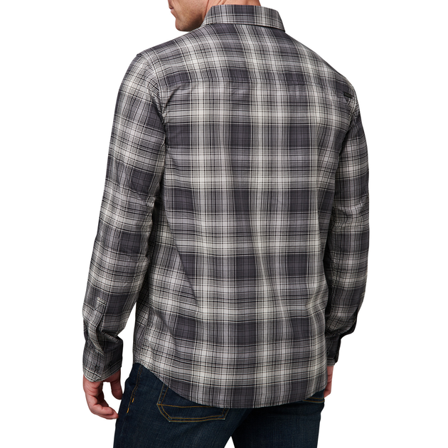 Рубашка тактическая 5.11 Tactical Igor Plaid Long Sleeve Shirt 2XL Black Plaid 2 - изображение 2