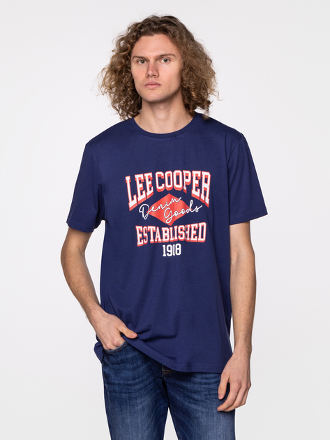 Футболка хлопковая мужская Lee Cooper BRAND5-5010 2XL Синяя ...