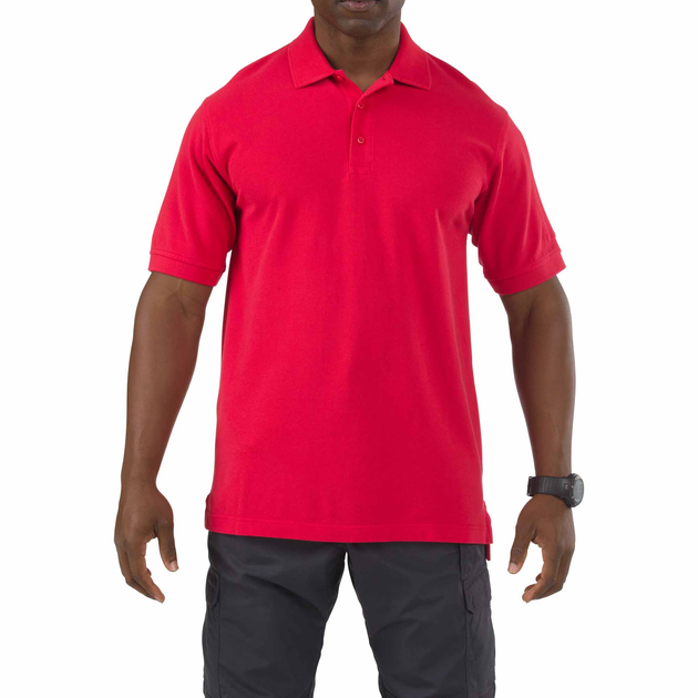 Футболка Поло тактическая с коротким рукавом 5.11 Tactical Professional Polo - Short Sleeve 3XL Range Red - изображение 1