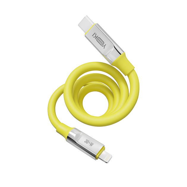 Кабель для заряджання та обміну даними USB YOKI YK-UL61 ULTRA Series Type-C to Lightning 30W (3A/10V) 1.2m Yellow - Фото 8 Кабель для заряджання та обміну даними USB YOKI YK-UL61 ULTRA Series Type-C to Lightning 30W (3A/10V) 1.2m Yellow - зображення 8