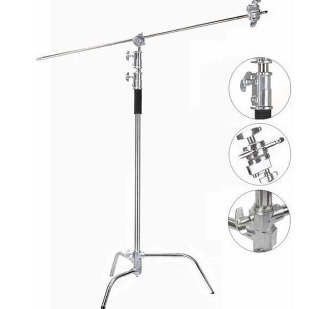 Профессиональная студийная стойка-журавль Profi-light C-Stand 330 см на колесах (с противовесом-сумкой) - Фото 6 Профессиональная студийная стойка-журавль Profi-light C-Stand 330 см на колесах (с противовесом-сумкой) - изображение 6