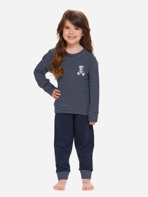 Piżama dla dziewczynki Doctor Nap PDG.5255 110-116 cm Granatowa (5902701182298) - obraz 1