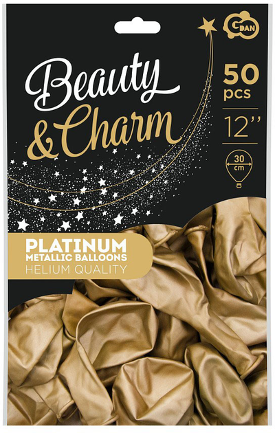 Balony Godan Beauty & Charm Platinum Gold 50 szt (5902973163964) - obraz 3