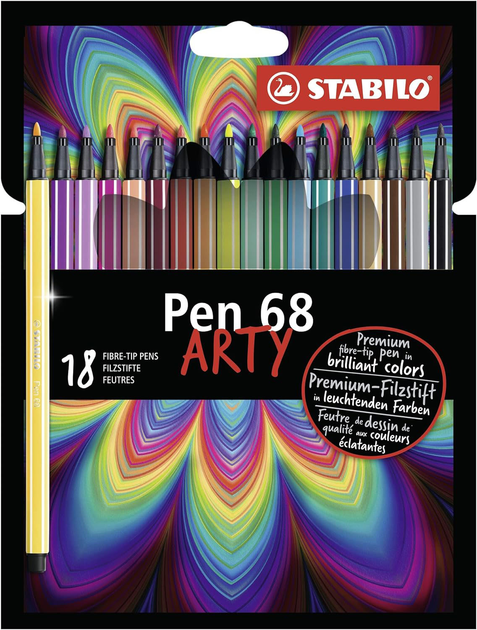 Набір фломастерів Stabilo Pen 68 Brush Arty 18 шт (4006381547024) - зображення 1