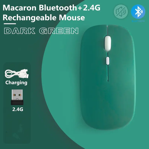 Безпровідна мишка M-100 bluetooth матовий зелений - изображение 2