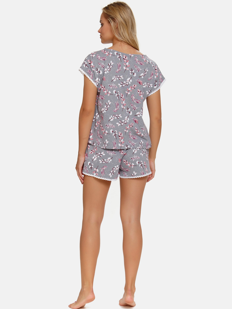 Піжама (футболка + шорти) жіноча бавовняна Doctor Nap PM.4401 S Сіра (5901592708044) - зображення 2