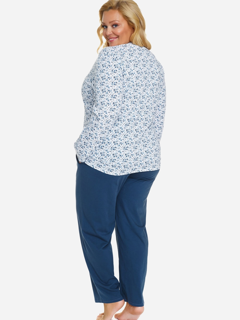 Піжама (кофта + штани) жіноча бавовняна Doctor Nap PB.5282 XL Темно-синя (5902701194666) - зображення 2