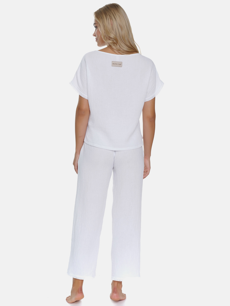 Піжама (футболка + штани) жіноча бавовняна Doctor Nap PM.5319 L Біла (5902701190316) - зображення 2