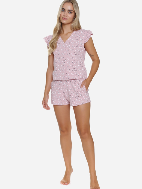 Piżama (T-shirt + szorty) damska Doctor Nap PM.5325 S Różowa (5902701190552) - obraz 1