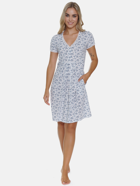 Нічна сорочка жіноча бавовняна Doctor Nap TCB.5335 XL Синя (5902701191252) - зображення 1