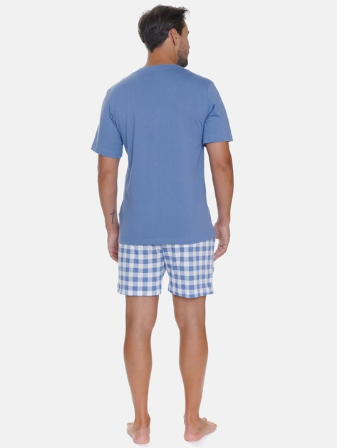 Piżama (T-shirt + szorty) męska Doctor Nap PMB.5345 S Niebieska (5902701191757) - obraz 2