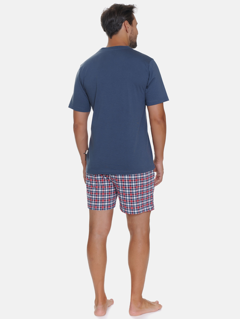Піжама (футболка + шорти) чоловіча бавовняна Doctor Nap PMB.5353 XL Темно-синя (5902701192198) - зображення 2