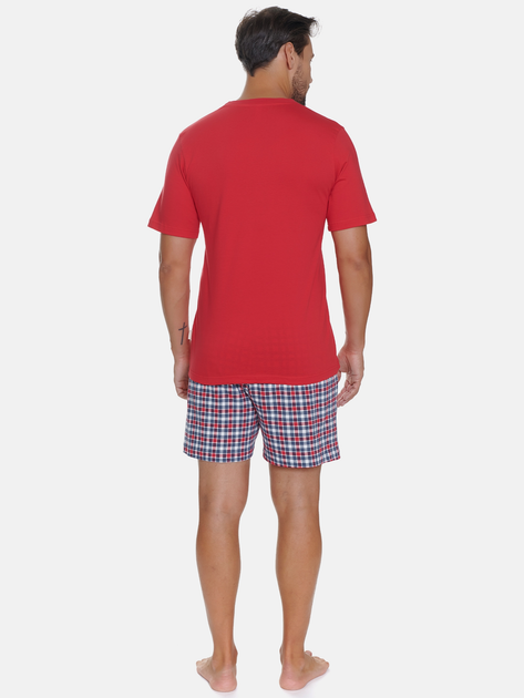 Piżama (T-shirt + szorty) męska Doctor Nap PMB.5353 L Czerwona (5902701192235) - obraz 2