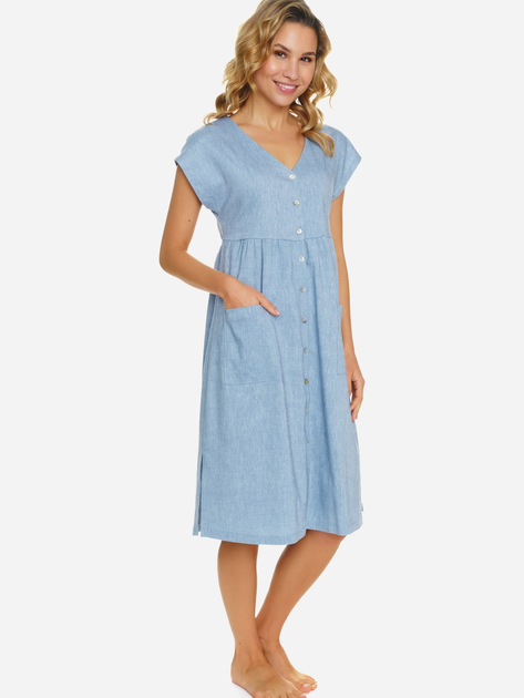 Нічна сорочка жіноча Doctor Nap TCB.5360 XL Блакитна (5902701192846) - зображення 1