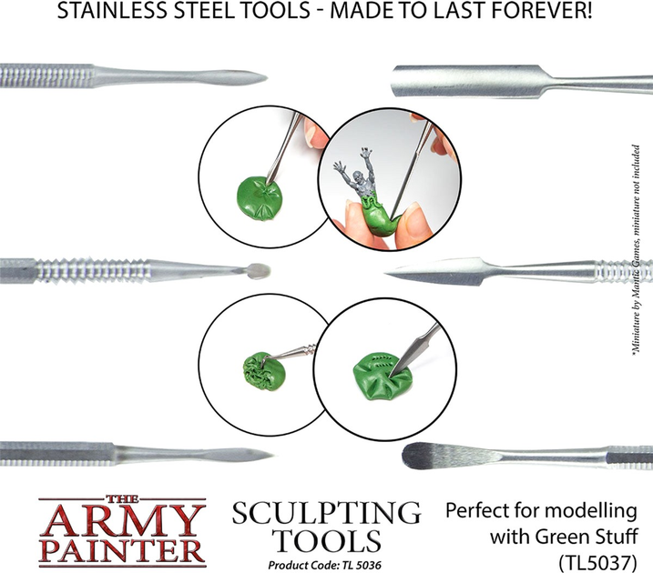 Набір інструментів для моделювання The Army Painter Sculpting Tools 3 шт (5713799503601) - зображення 2