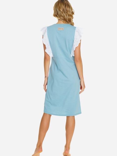 Нічна сорочка жіноча бавовняна Doctor Nap TCB.5363 S Блакитна (5902701193096) - зображення 2