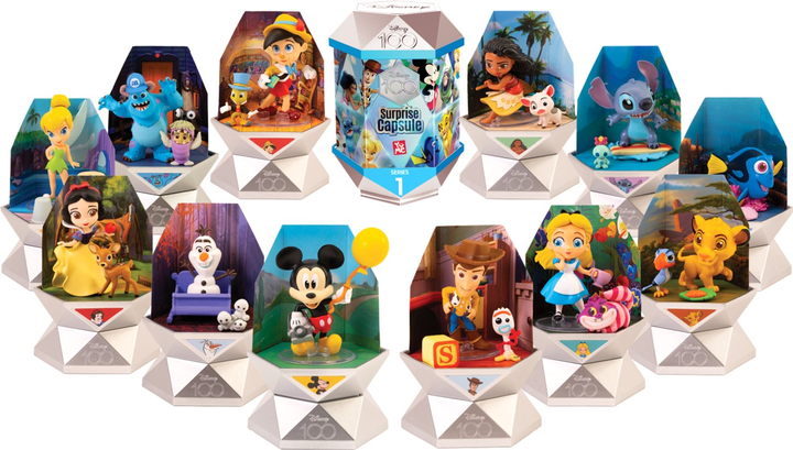 Zestaw figurek YuMe Toys Disney 100 Surprise Capsule Series 1 Premium 6 szt (4895217595519) - obraz 2