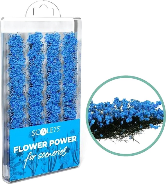 Декор Scale 75 Flower Power Блакитні квіти (8435635306685) - зображення 1