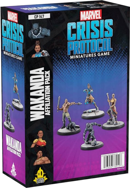 Zestaw figurek do złożenia i pomalowania Atomic Mass Games Marvel Crisis Protocol Wakanda 4 szt (0841333120986) - obraz 1