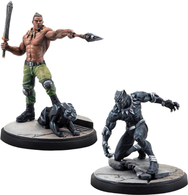 Zestaw figurek do złożenia i pomalowania Atomic Mass Games Marvel Crisis Protocol Wakanda 4 szt (0841333120986) - obraz 3