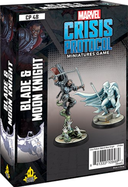 Набір фігурок для складання та розфарбовування Atomic Mass Games Marvel Crisis Protocol Blade & Moon Knight 2 шт (0841333109462) - зображення 1