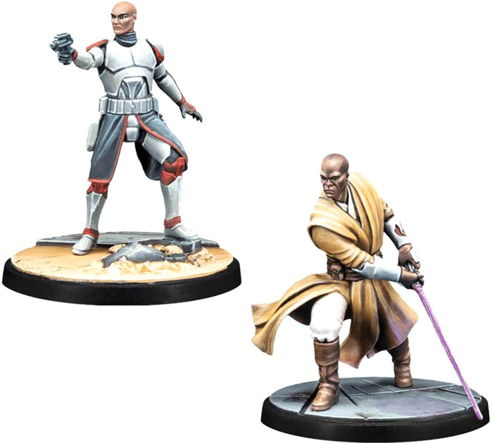 Набір фігурок для складання та розфарбовування Atomic Mass Games Star Wars Shatterpoint This Party's Over Mace Windu 4 шт (0841333122362) - зображення 3