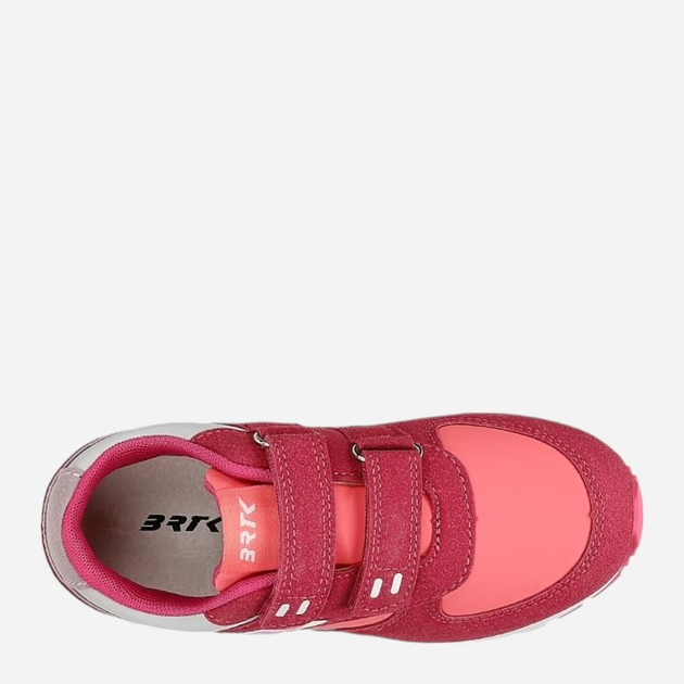 Buty sportowe dziecięce dla dziewczynki na rzepy Bartek 15042903 32 Różowe z czerwonym (5904699046156) - obraz 4