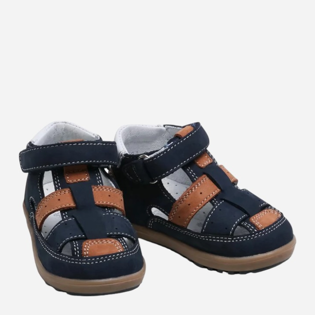 Дитячі сандалії для хлопчика Bartek 11694-004 23 Синій/Коричневий (5903607649489) - зображення 3
