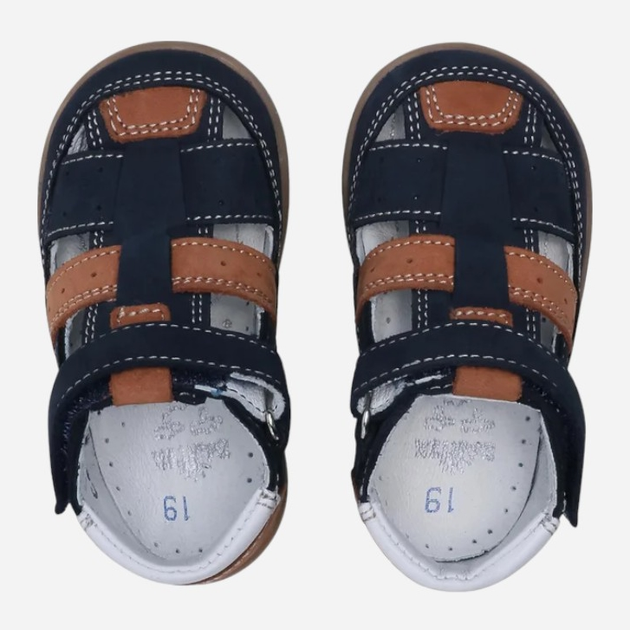 Дитячі сандалії для хлопчика Bartek 11694-004 23 Синій/Коричневий (5903607649489) - зображення 5