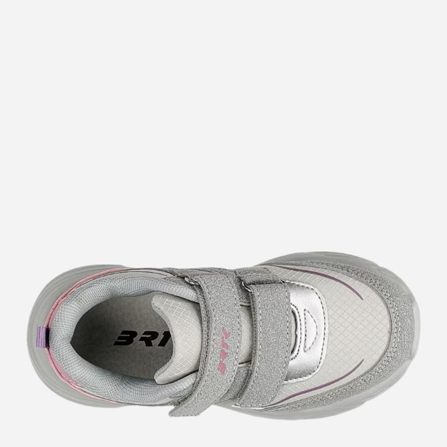 Buty sportowe dziecięce dla dziewczynki na rzepy Bartek 11043002 23 Srebrne (5904699045081) - obraz 5