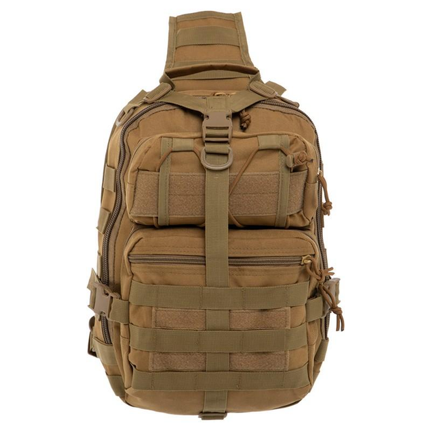 Рюкзак тактический (Сумка-слинг) с одной лямкой Military Rangers ZK-9115 размер 35х25х15см 13л Хаки - изображение 2