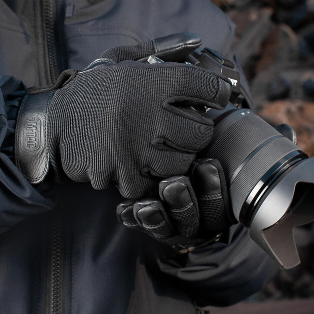 Стрілецькі, тактичні рукавички M-Tac Police Black (Чорні) Розмір M - зображення 2