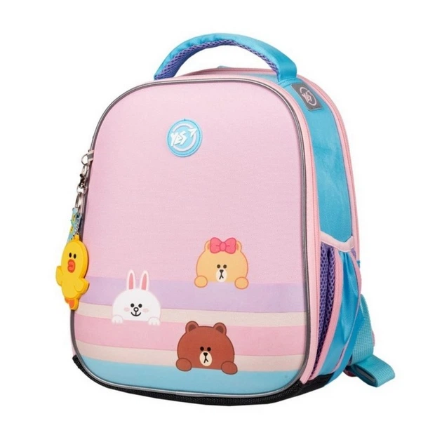 Рюкзак школьный каркасный ортопедический для первоклассника Yes Line Friends H-100, для девочек, розовый (559549) - изображение 6