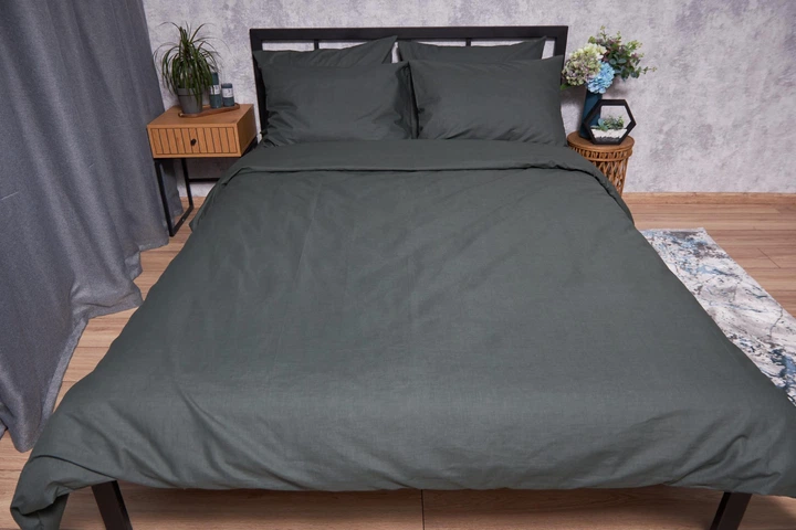 Підковдра Moon&Star Бязь Gold Люкс Dark Green King Size 220 x 240 см (MS-870000134) - изображение 2