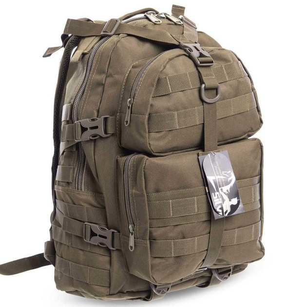 Рюкзак тактический штурмовой трехдневный SILVER KNIGHT TY-046 размер 44х32х21см 30л Оливковый - изображение 1