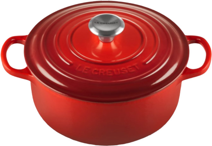 Brytfanna żeliwna z pokrywką Le Creuset Signature Roaster Round Cherry Red 2.4 l (21177200602430) - obraz 2