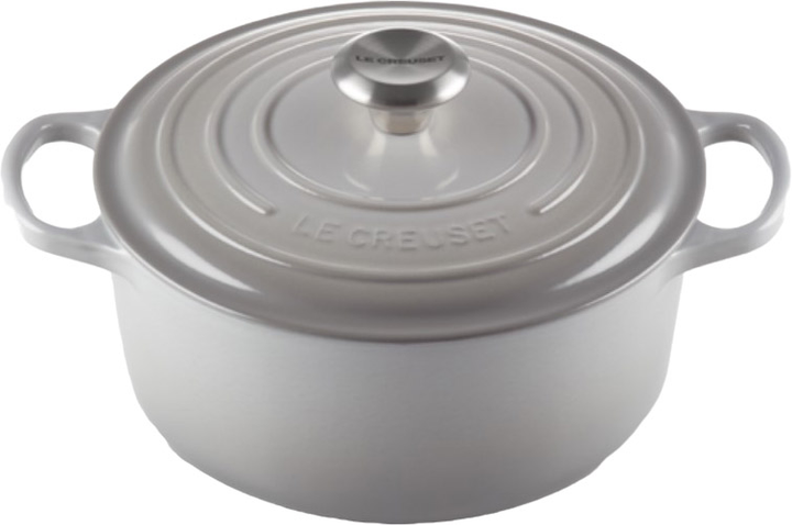 Brytfanna żeliwna z pokrywką Le Creuset Signature Roaster Round Pearl Grey 24 cm (21177245412430) - obraz 2