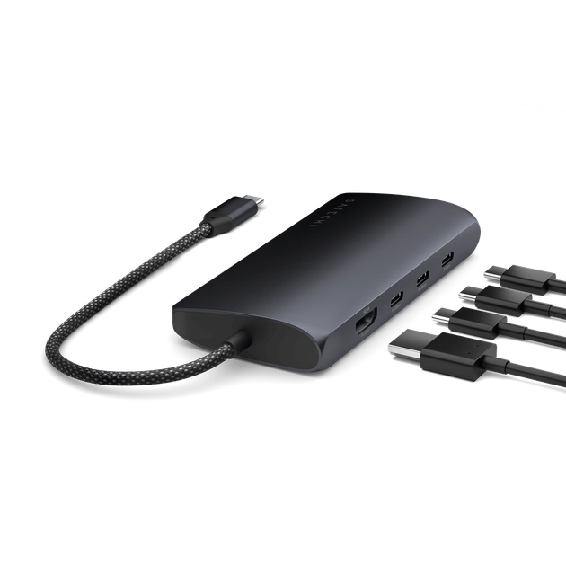 Адаптер Satechi USB-C Multiport Adapter 8K with Ethernet V3 Midnight (ST-P8KED) - изображение 5