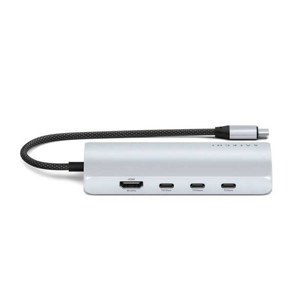 Адаптер Satechi USB-C Multiport Adapter 8K with Ethernet V3 Silver (ST-P8KES) - изображение 3