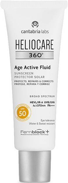 Zestaw Heliocare 360 Age Active Przeciwsłoneczny fluid do twarzy SPF 50 50 ml + Krem do twarzy 15 ml (8436574363463) - obraz 2