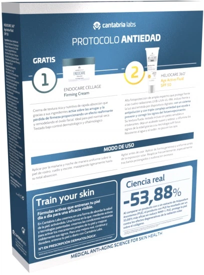 Zestaw Heliocare 360 Age Active Przeciwsłoneczny fluid do twarzy SPF 50 50 ml + Krem do twarzy 15 ml (8436574363463) - obraz 4